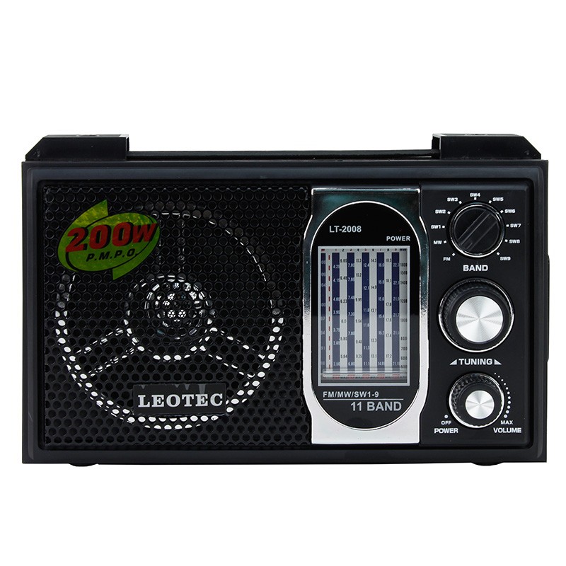 Radio de birou retro, 11 benzi, difuzor 80 mm, alimentare duala, Leotec - imagine 7